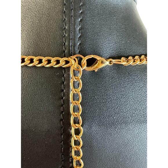 Gold-toned and rhinestone bib necklace. 19.75” length necklace. - Picture 10 of 12